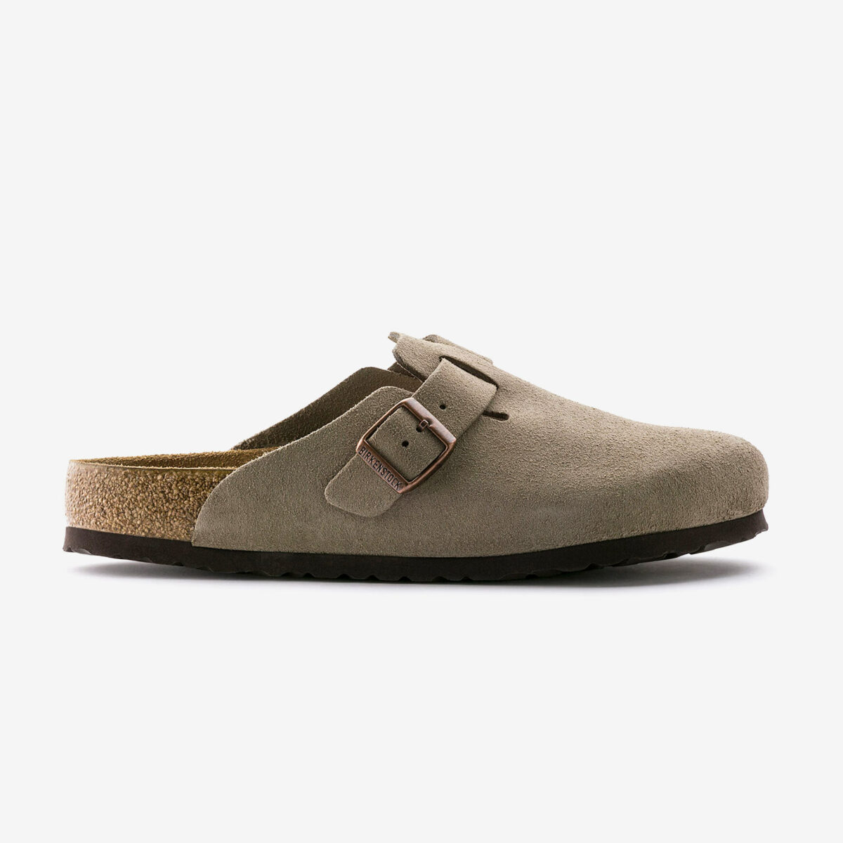 Birkenstock Boston Soft Footbed Suede Leather Taupe