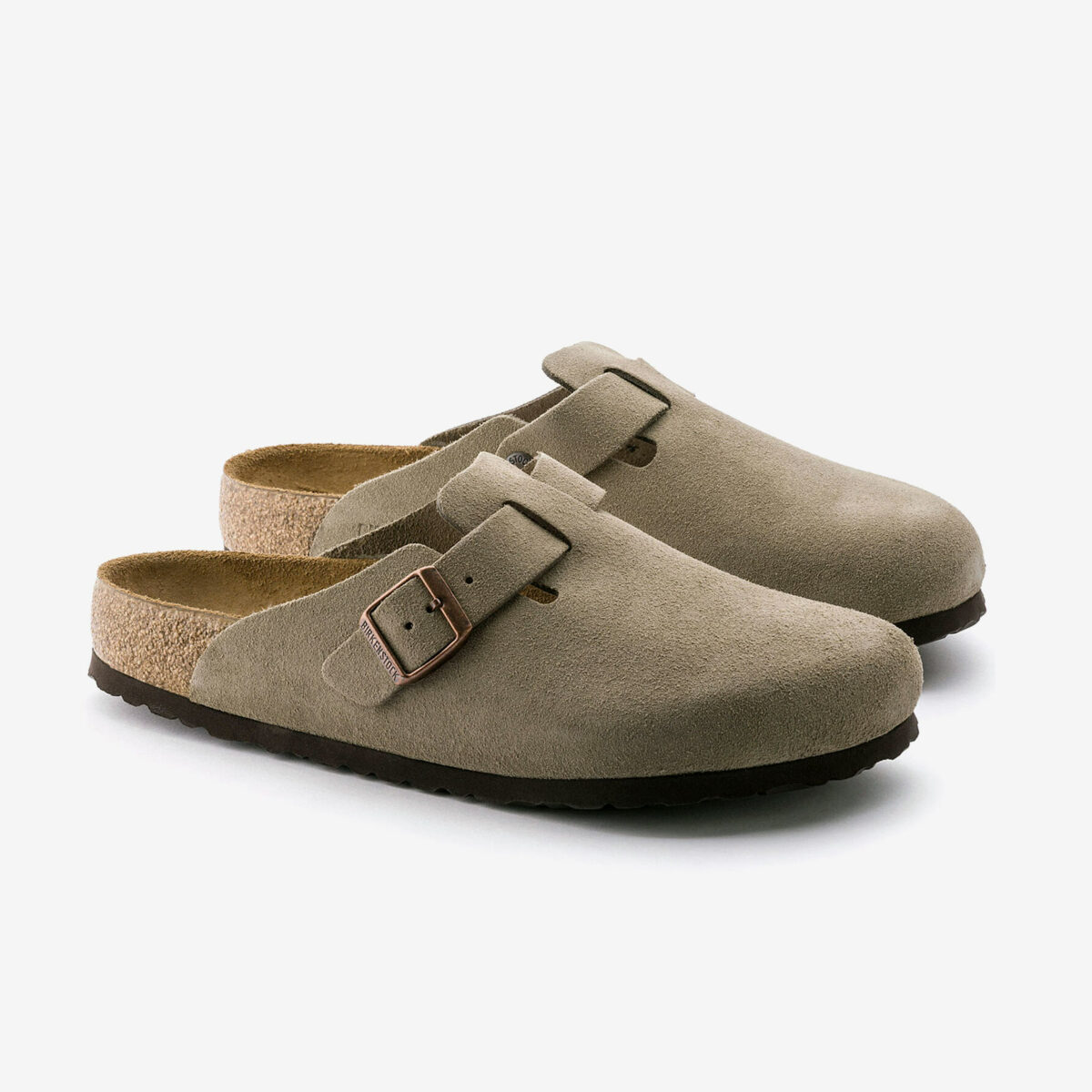 Birkenstock Boston Soft Footbed Suede Leather Taupe 119 Eur